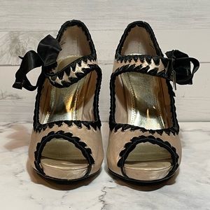 Bakers Satin Corset Heels